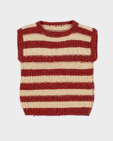 Vintage Striped Knit Vest - S