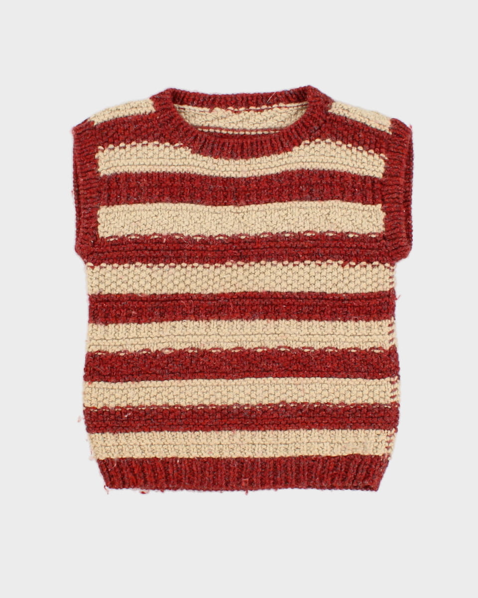 Vintage Striped Knit Vest - S