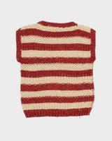 Vintage Striped Knit Vest - S