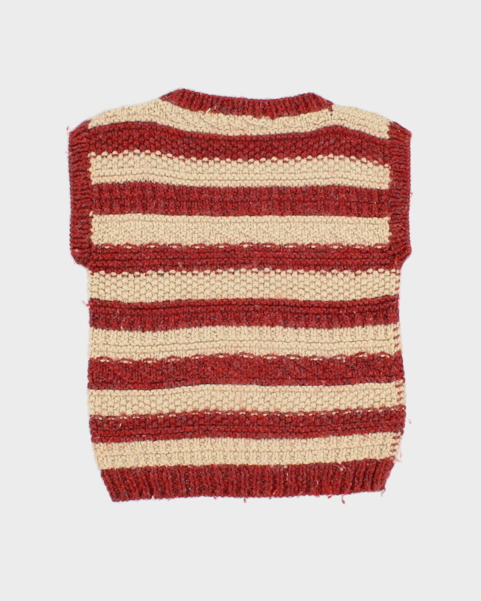 Vintage Striped Knit Vest - S