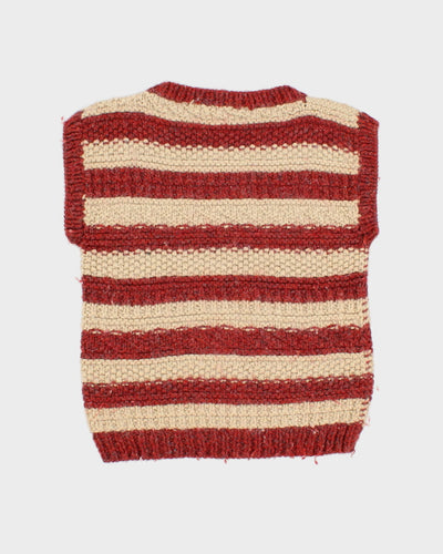 Vintage Striped Knit Vest - S