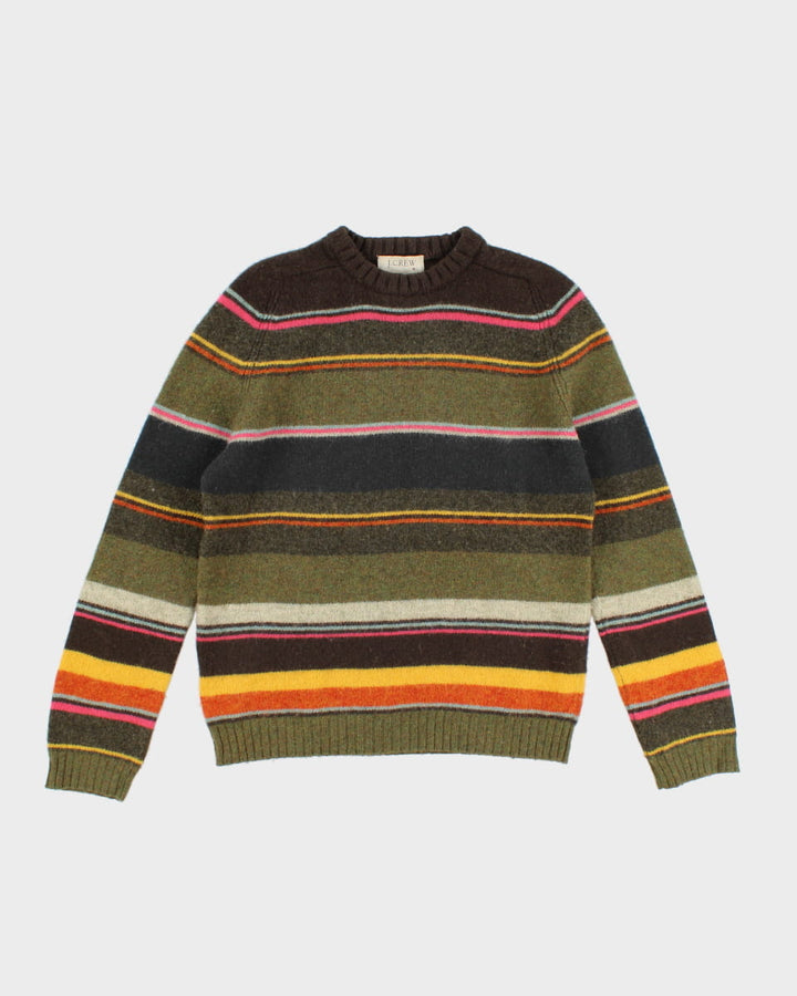 Women's Pure Wool Stripe Knit Jumper - M