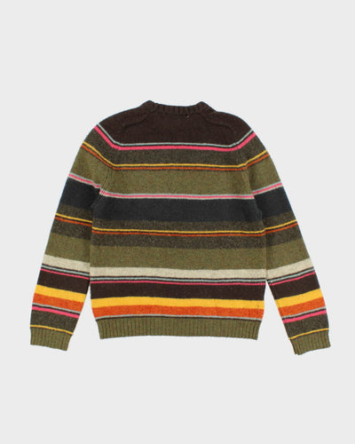 Women's Pure Wool Stripe Knit Jumper - M