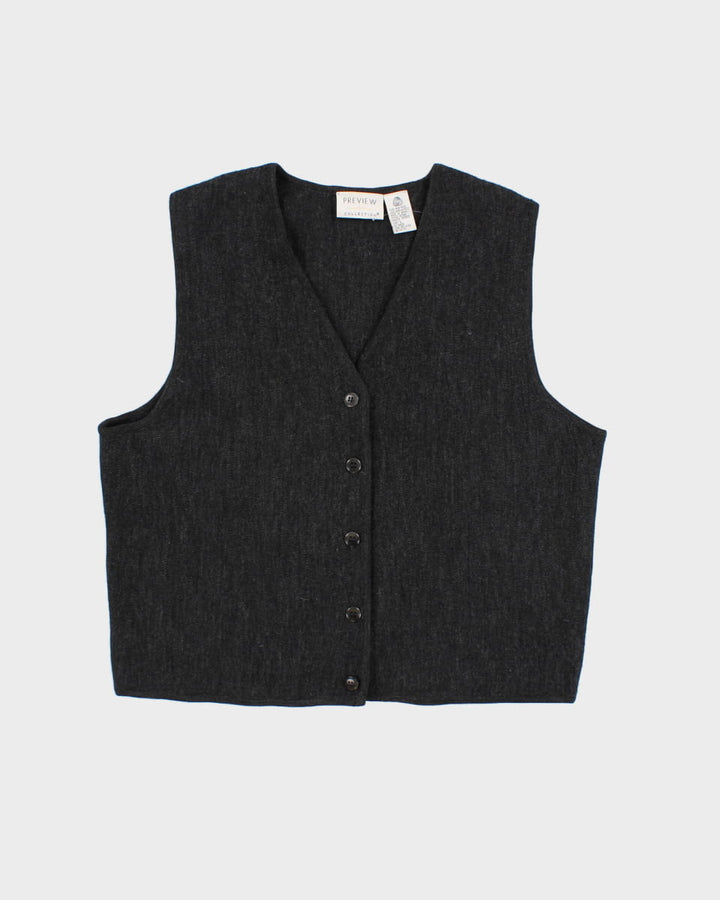 Vintage Preview Wool Button Up Vest - L