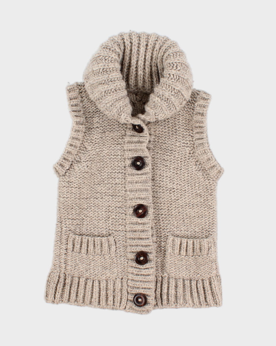 Darling Wool Button Up Vest - XS