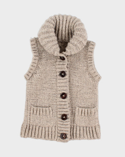 Darling Wool Button Up Vest - XS