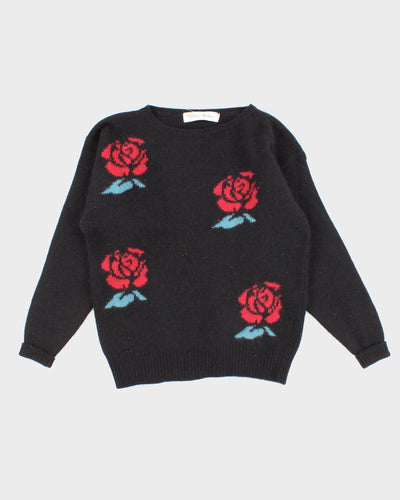 Vintage Peter Hahn Rose Wool Blend Jumper - M