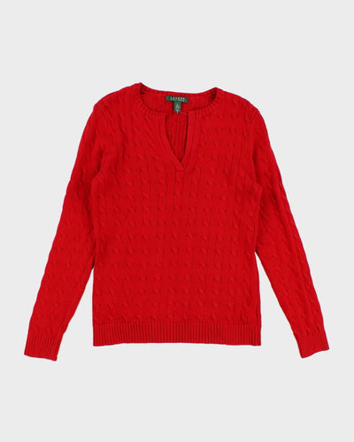 00s Ralph Lauren Red Jumper - L