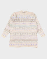 Vintage Oversized Wool Blend Jumper - XL