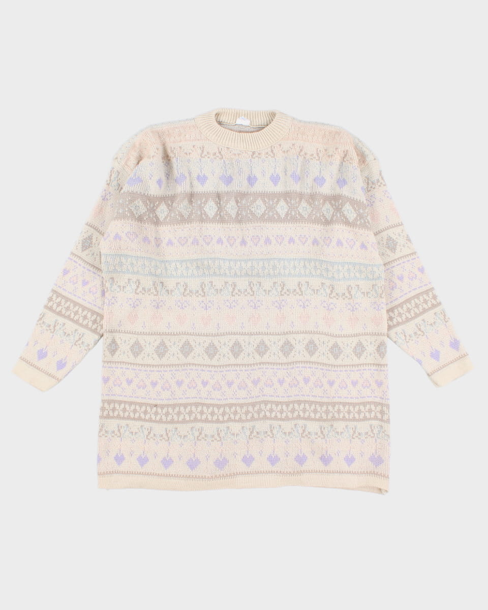 Vintage Oversized Wool Blend Jumper - XL