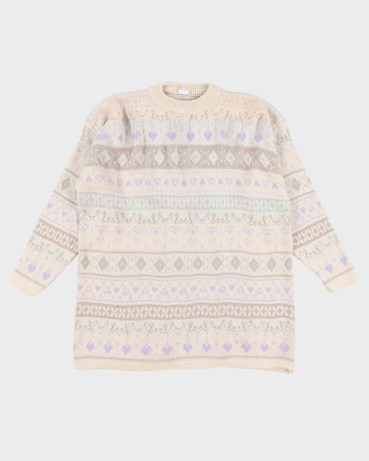 Vintage Oversized Wool Blend Jumper - XL