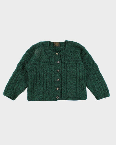 Vintage Carraig Donn Green Wool Cardigan - S