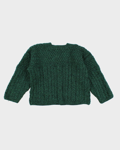 Vintage Carraig Donn Green Wool Cardigan - S