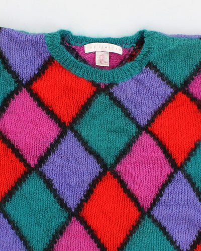 Vintage Mohair Blend Patterned Jumper - S