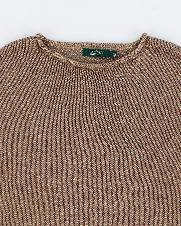 Women's Gold Ralph Lauren Knit Jumper - L