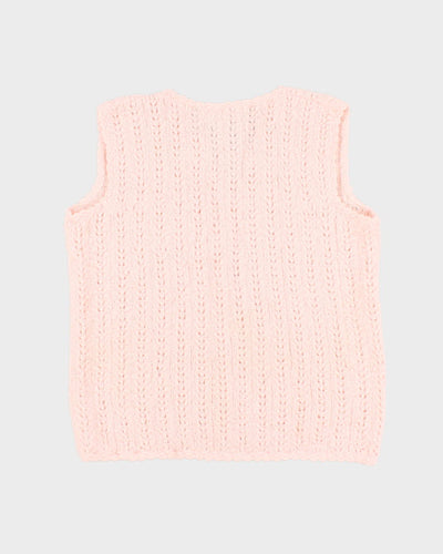 Handmade Darling Baby Pink Sleeveless Cardigan - M