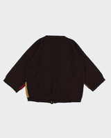 Autumnal Colour Block Panelled Cardigan - L
