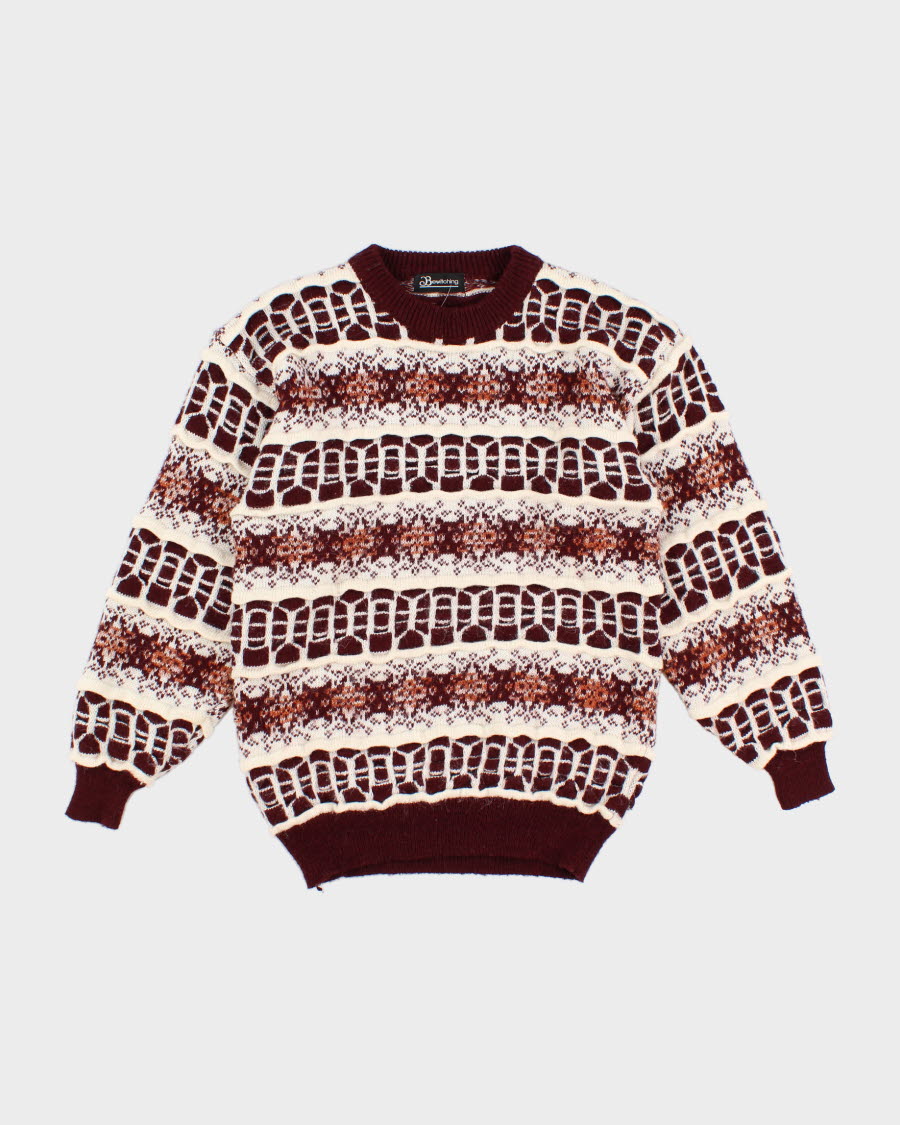 Chunky Textured Knit Jumper - M