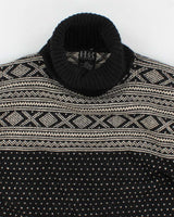 Vintage Lambswool Patterned Turtleneck - S