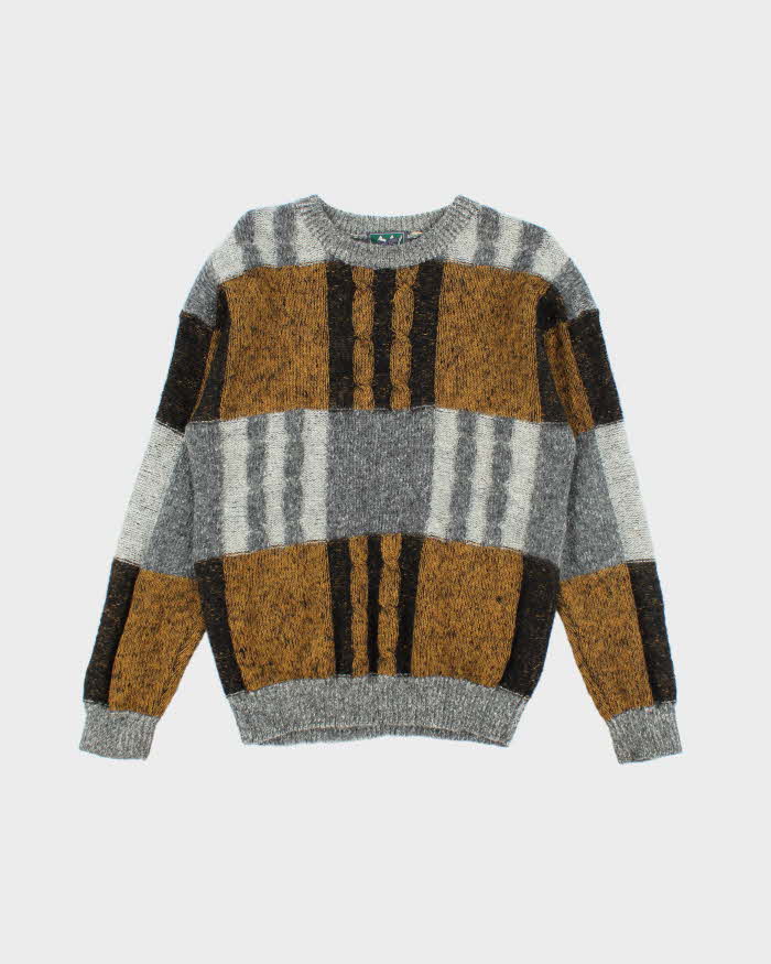 Vintage Women's Patterned Wool Knit Sweater - L