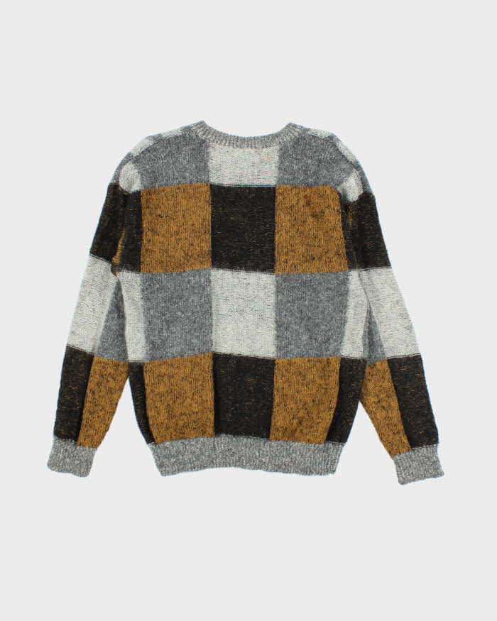 Vintage Women's Patterned Wool Knit Sweater - L