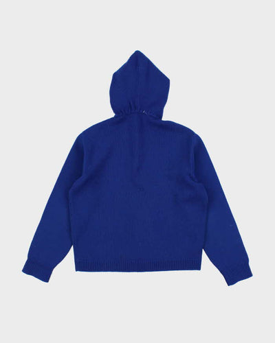 Vintage Women's Blue Hudson Bay Company Hooded Knit Sweater - S