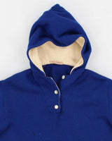 Vintage Women's Blue Hudson Bay Company Hooded Knit Sweater - S