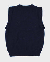 Vintage Lambswool Navy Vest - M