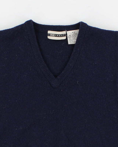 Vintage Lambswool Navy Vest - M