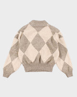 Women's Cream Pringle x H &amp; M Argyll Knit Sweater - S