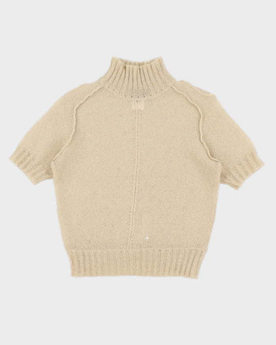 80s Vintage Women's Cream Fendi Knit sweater - S