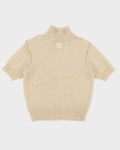 80s Vintage Women's Cream Fendi Knit sweater - S