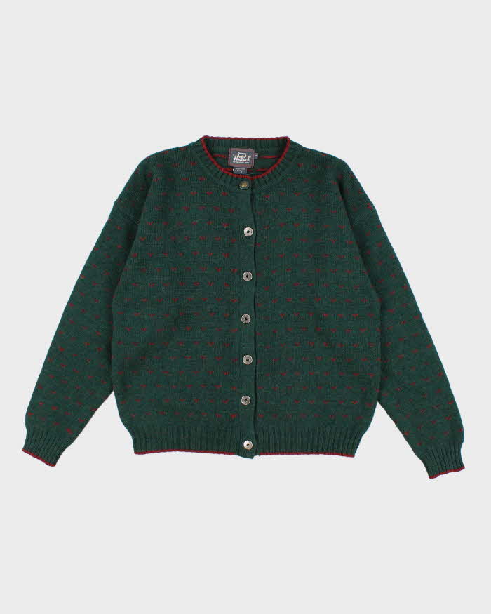 Vintage 80s Woolrich Heart Detailed Cardigan - S