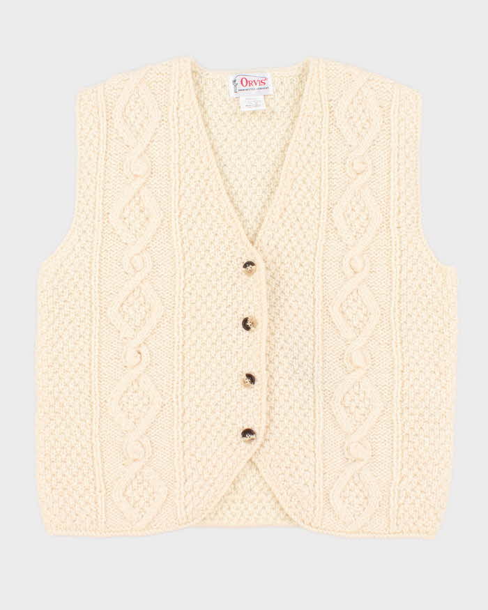 Vintage 90s Orvis Wool Cardigan Vest - S
