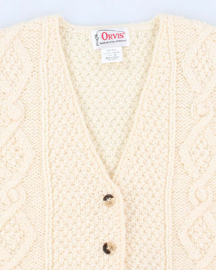 Vintage 90s Orvis Wool Cardigan Vest - S