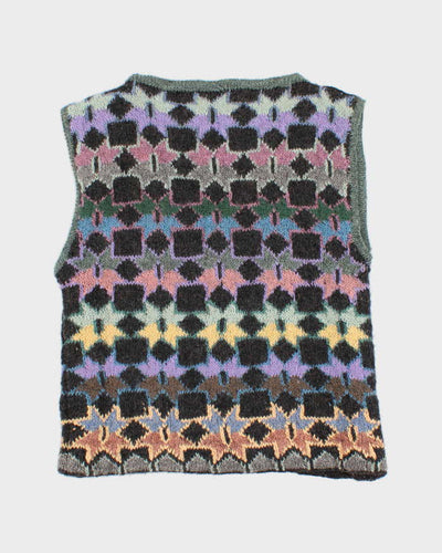 Darling Vintage Handmade Knit Cardigan Vest - S