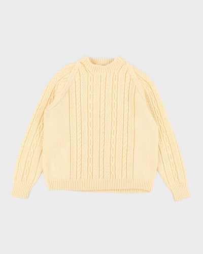 Cream Cableknit Jumper - M