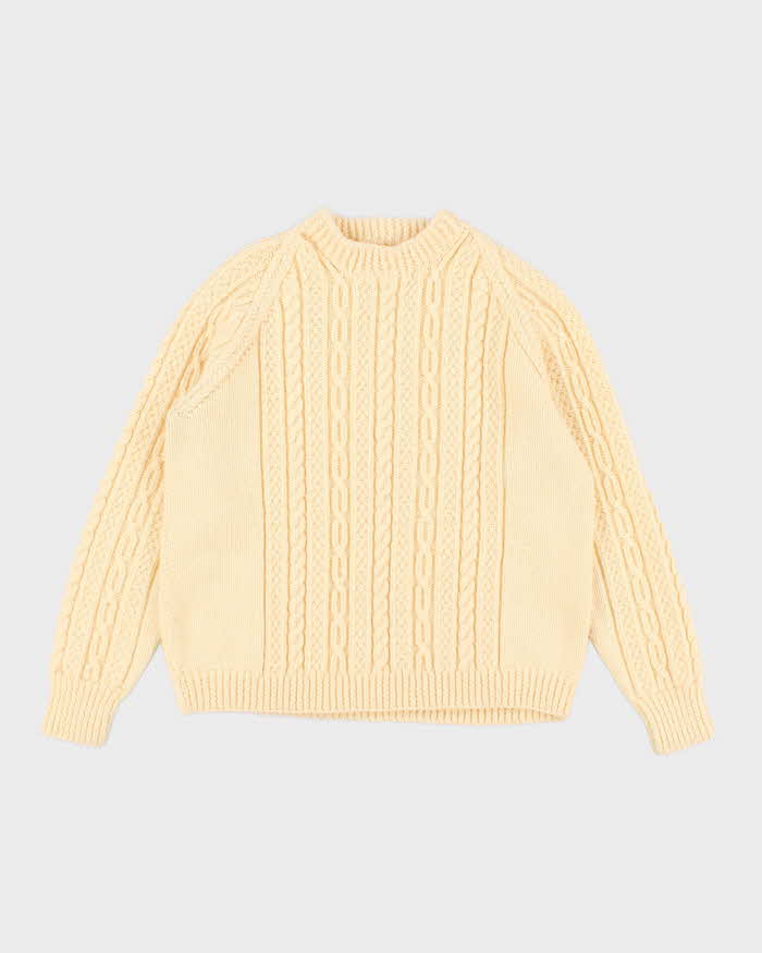 Cream Cableknit Jumper - M