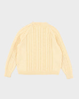 Cream Cableknit Jumper - M