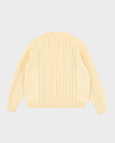 Cream Cableknit Jumper - M