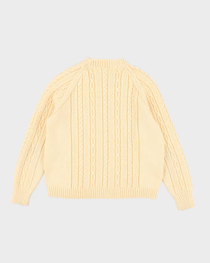 Cream Cableknit Jumper - M