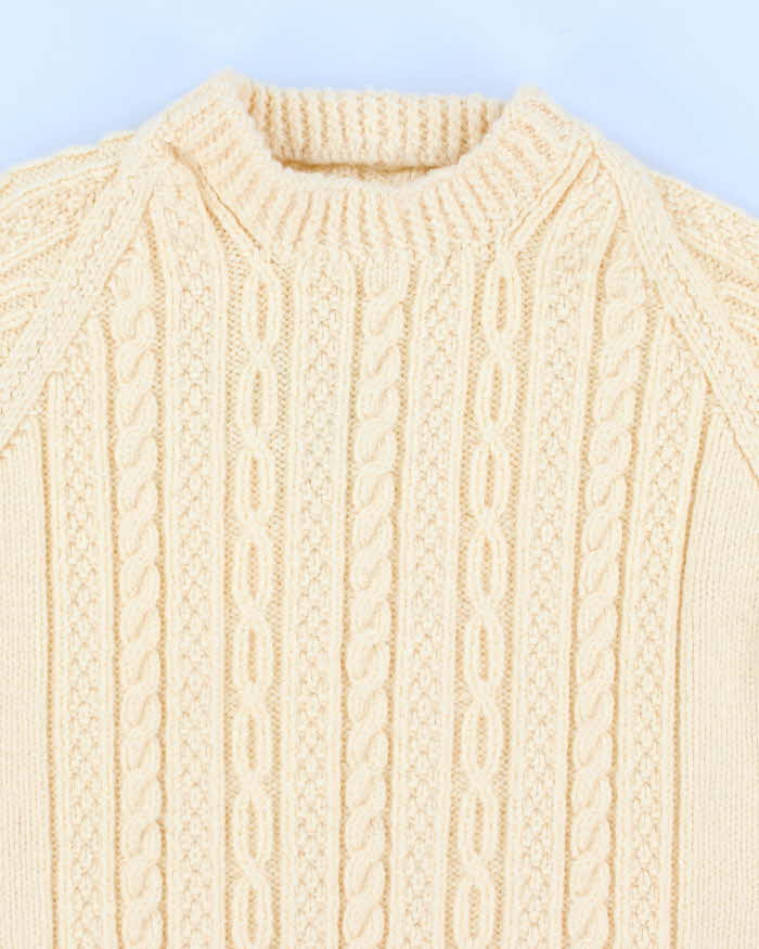 Cream Cableknit Jumper - M