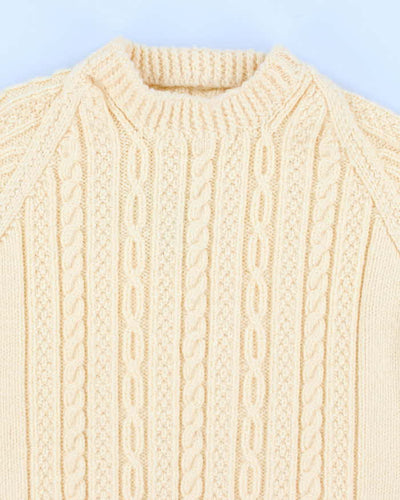 Cream Cableknit Jumper - M
