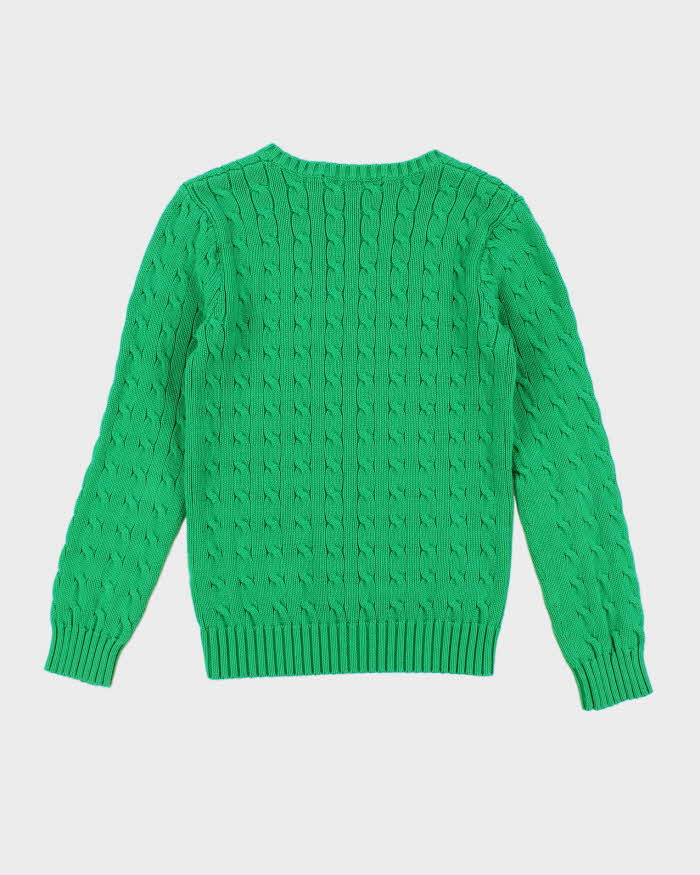 Vintage 90s Ralph Lauren Sport Green Knit Jumper - M