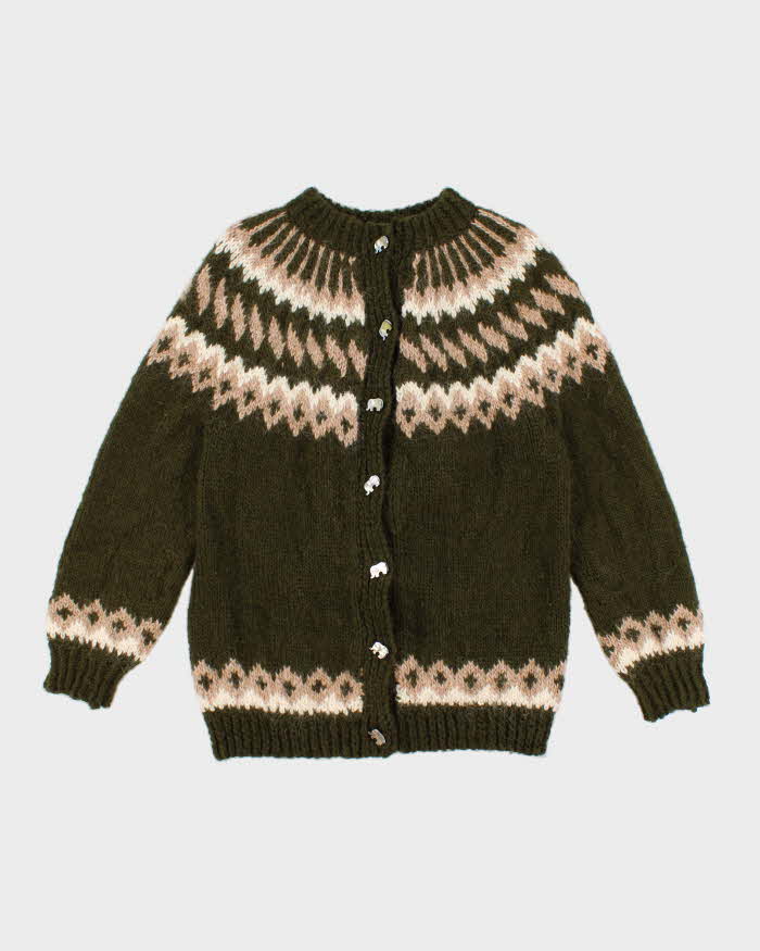 Vintage Handmade Fair Isle Cardigan - M