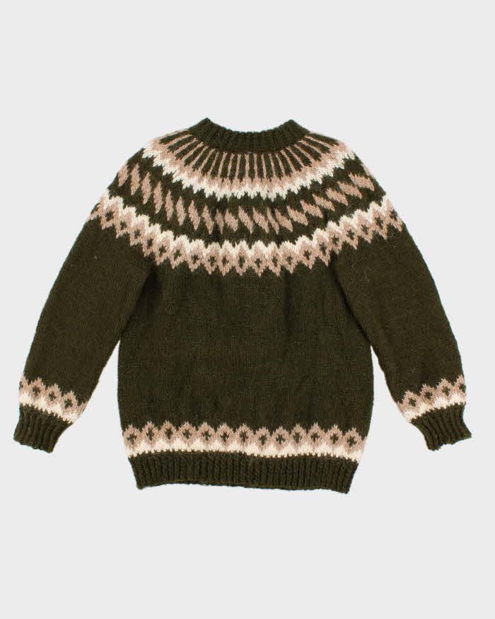 Vintage Handmade Fair Isle Cardigan - M