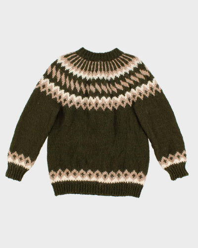 Vintage Handmade Fair Isle Cardigan - M