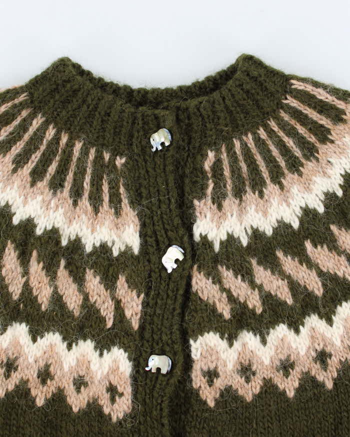 Vintage Handmade Fair Isle Cardigan - M