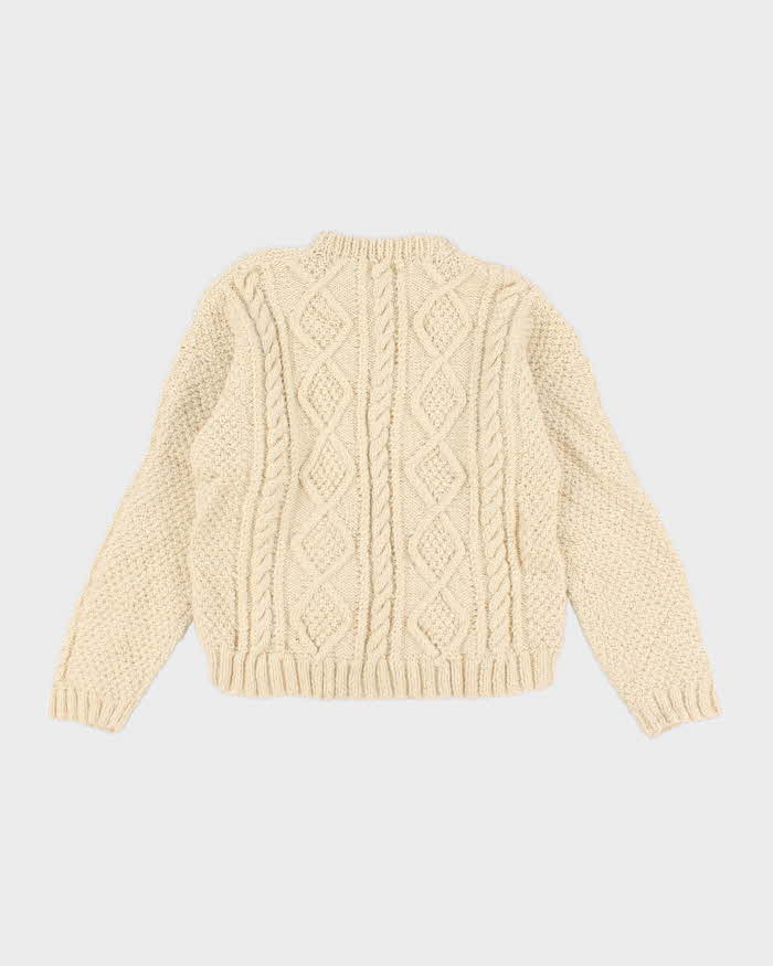 Vintage Handmade Aran Style Sweater - M