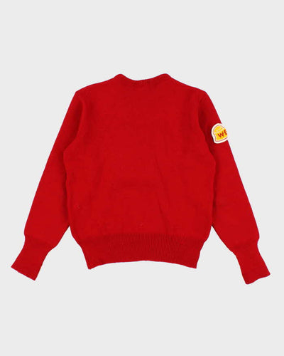Vintage 80s Women's Varsity Sweater - S